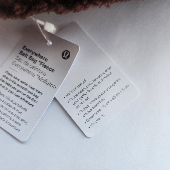 Lululemon Fleece Everywhere Belt Bag Brown/Gold 1L Limited NWT - Picture 6 of 6